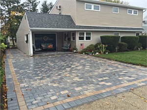 cambridge montauk blue sandstone double border 6x9 running bond